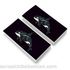 Killer Whale Orca with Waves Eraser Set of 2 B078XL8K65